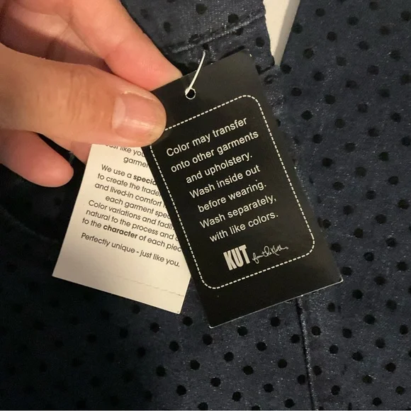 Kut from the Kloth Dianna Skinny Indigo Velvet Polka Dot Jeans Size 8; NWT’s. - Picture 8 of 16